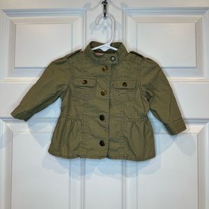 Old Navy Green Button‎ Jacket Size 3-6 months